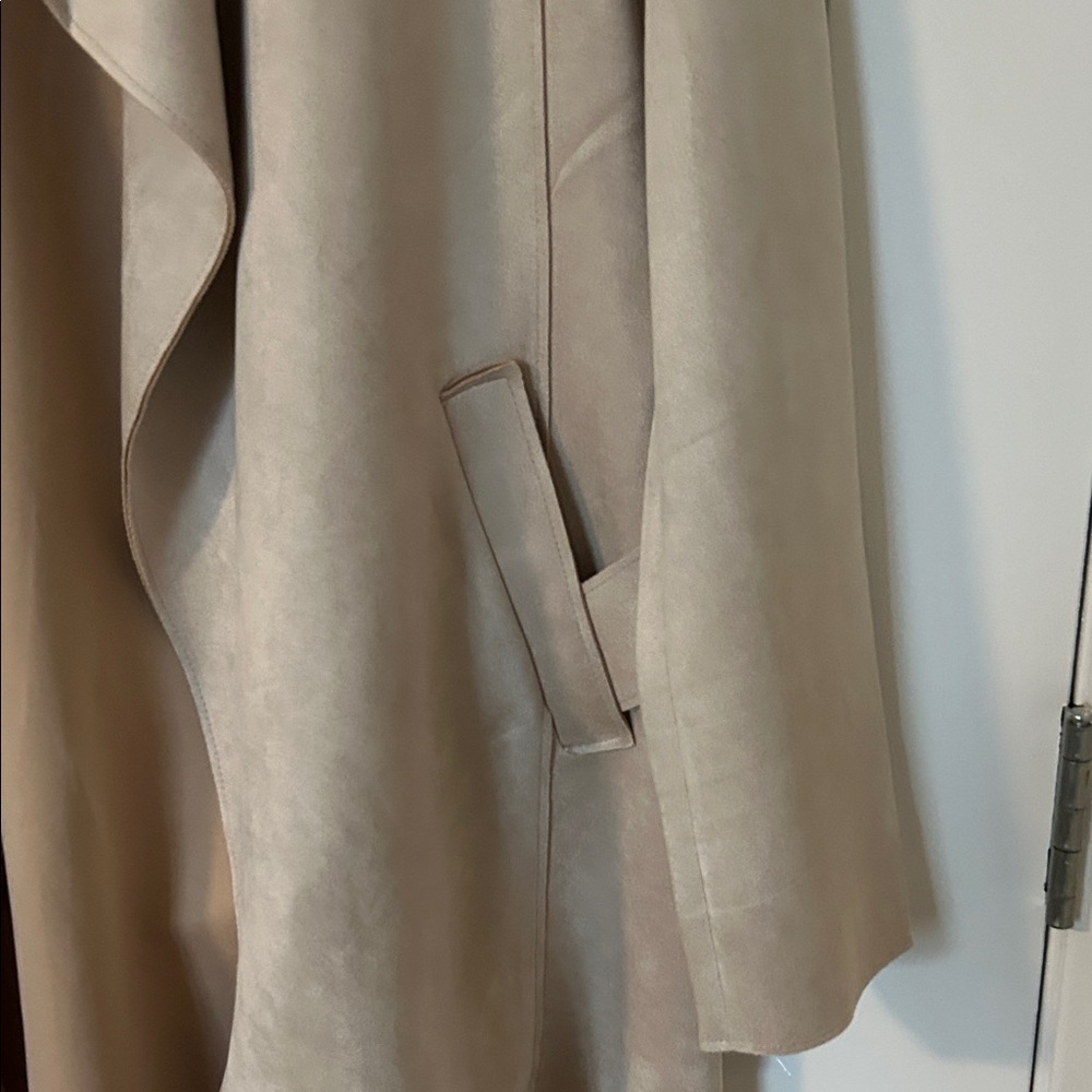 Magaschoni Beige Draped Trench Coat - Picture 8 of 15